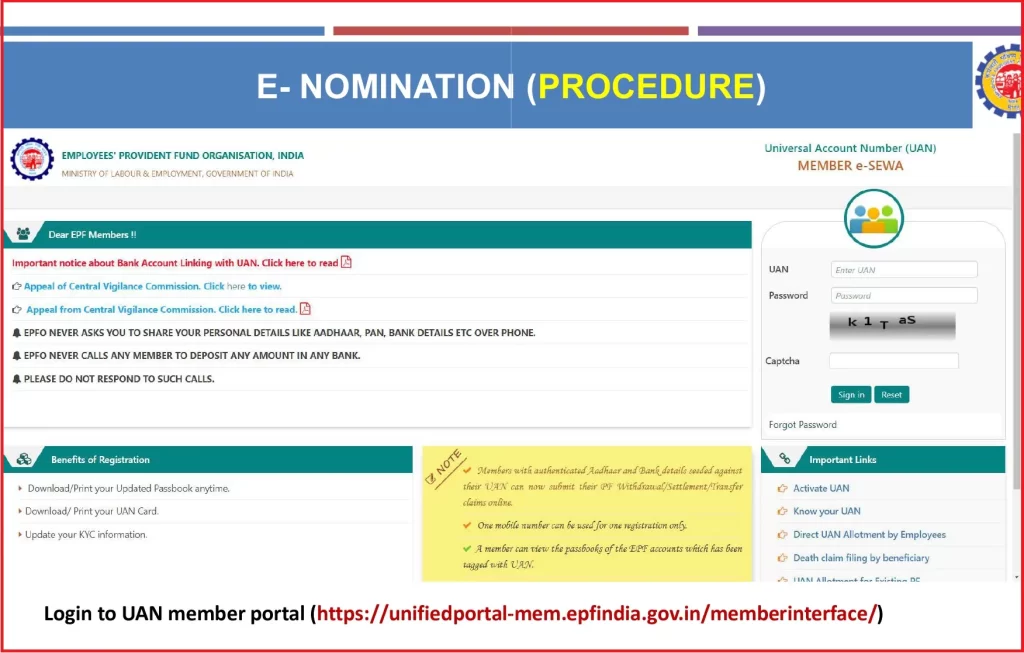 EPFO Nomination 